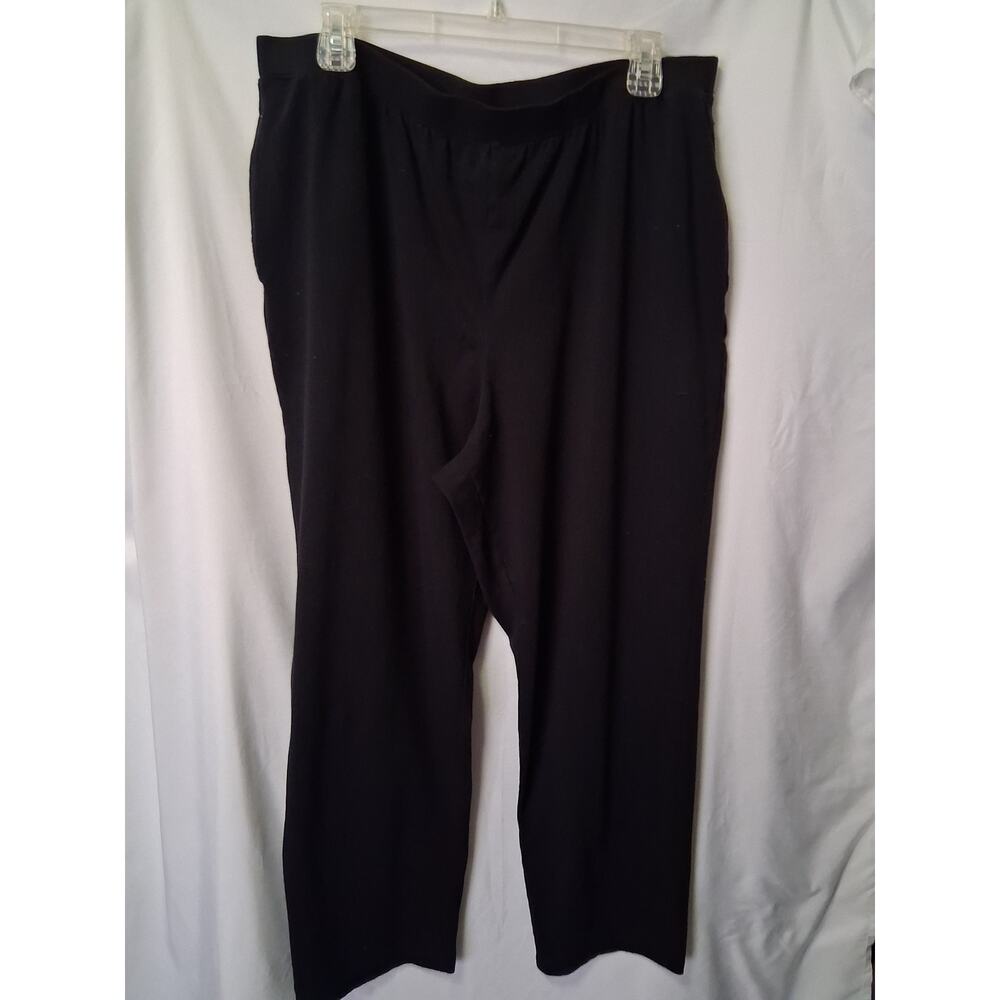 Catherines Suprema Collection Women Black Elastic Waist Legging Size XL